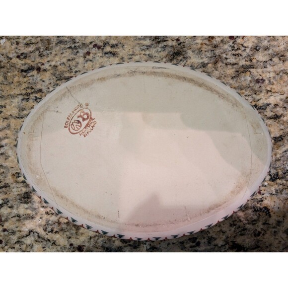 Boleslawiec Polish Pottery Christmas Tree Stars Oval Baking Dish 13.75 inx9.5in - Picture 6 of 7